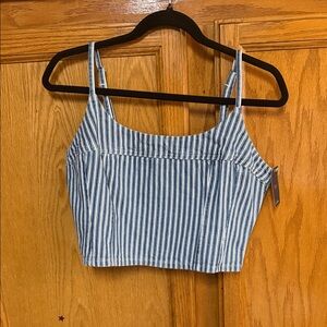 Levi's Striped Denim Crop Top